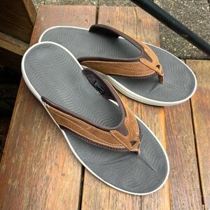RUGGED SHARK KARIBA LEATHER FLIP FLOP SANDALS SIZE 12